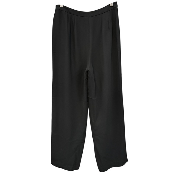 Talbots Petites Wide-Leg Dress Pants Black Lined 10P Rayon Blend 28” - Picture 2 of 6